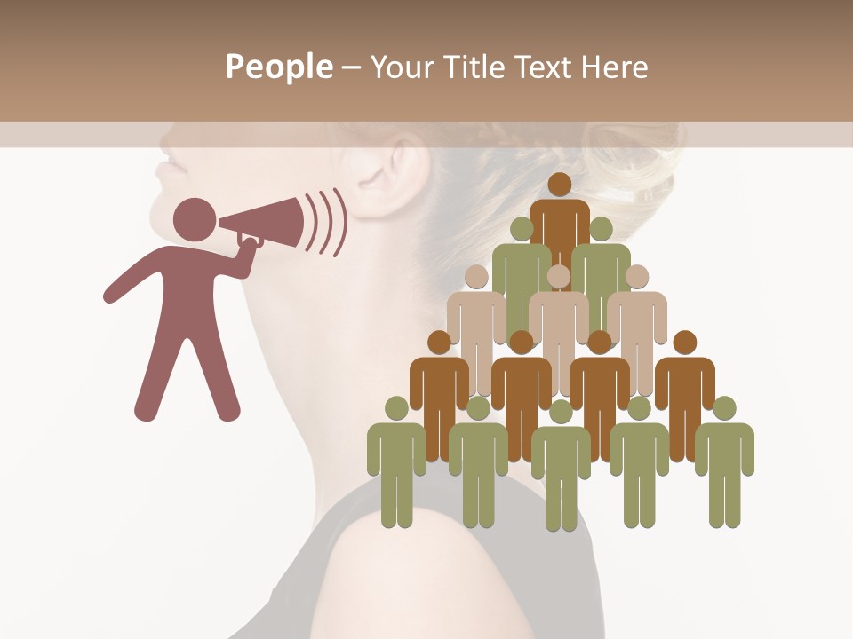 Model Portrait Woman PowerPoint Template