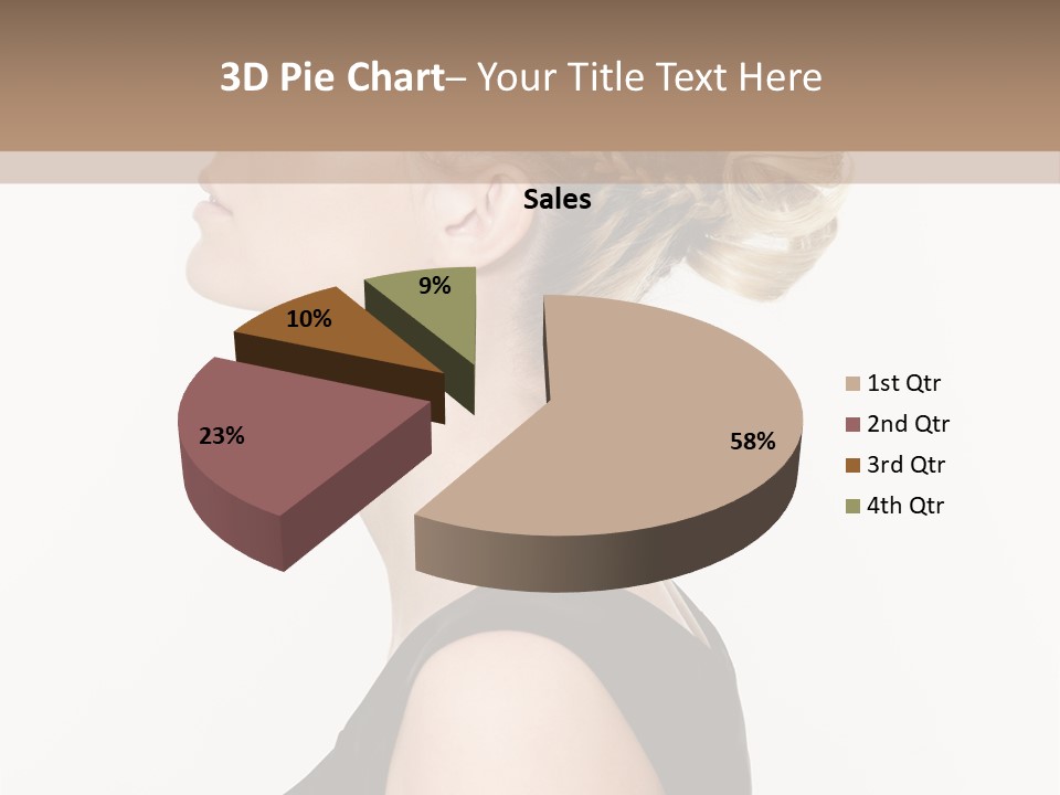 Model Portrait Woman PowerPoint Template
