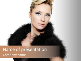 Dress Model Curly PowerPoint Template