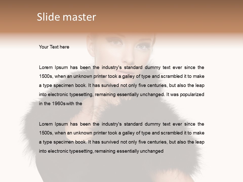 Dress Model Curly PowerPoint Template