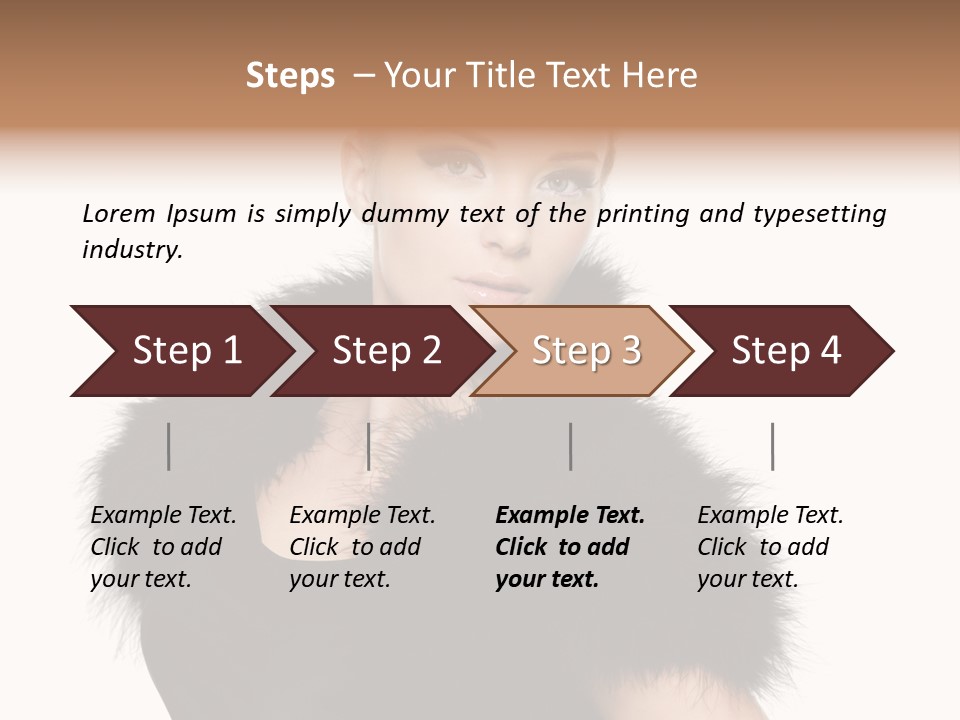 Dress Model Curly PowerPoint Template