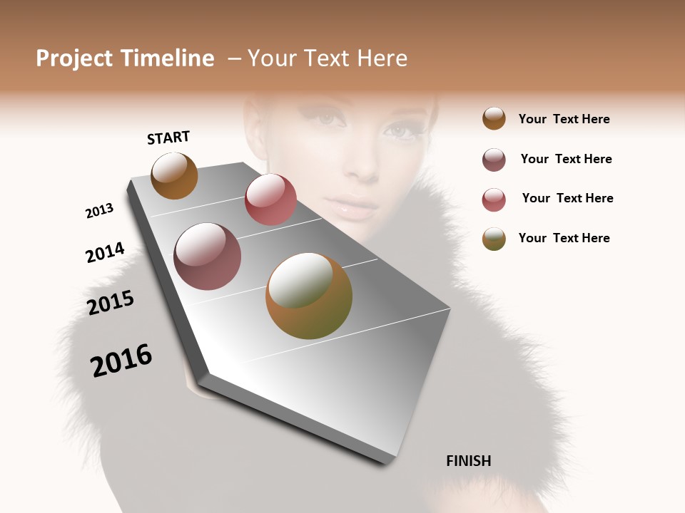 Dress Model Curly PowerPoint Template