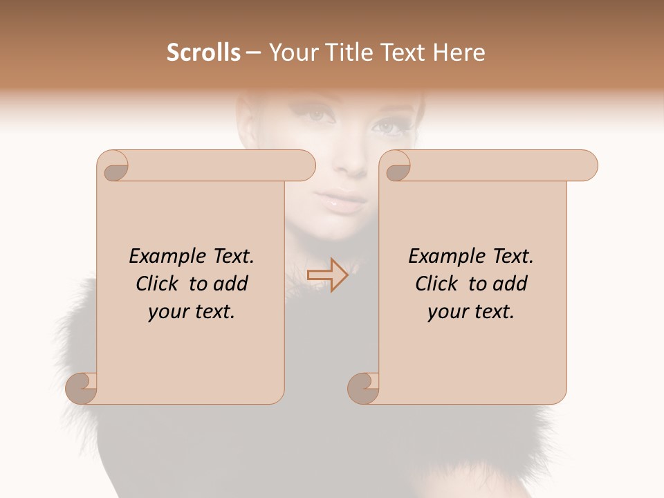 Dress Model Curly PowerPoint Template