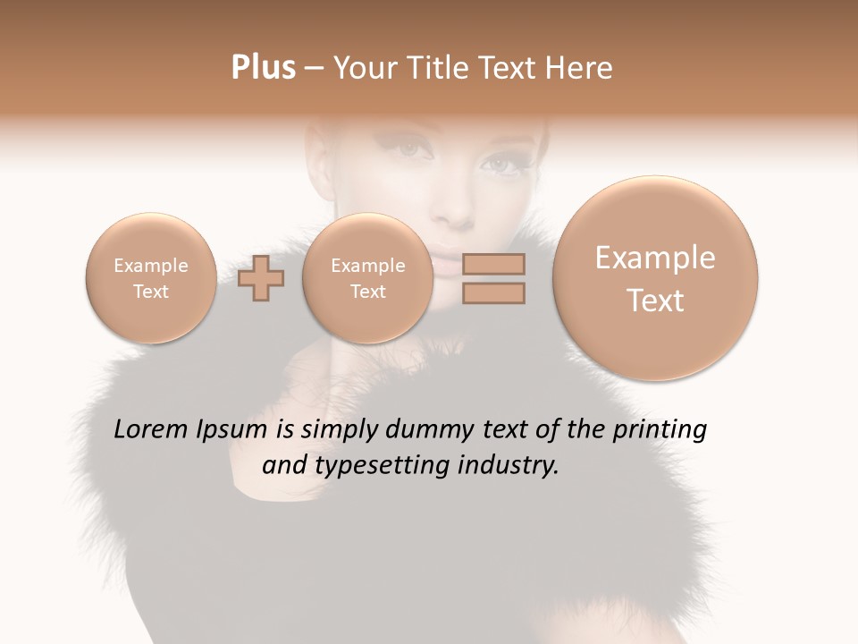 Dress Model Curly PowerPoint Template