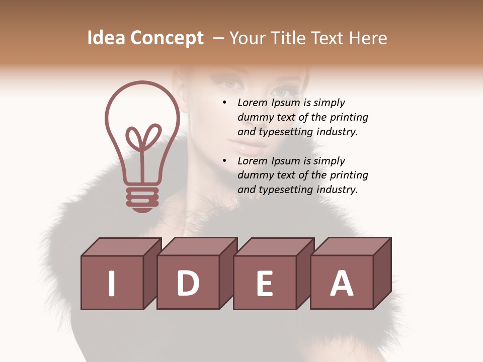 Dress Model Curly PowerPoint Template