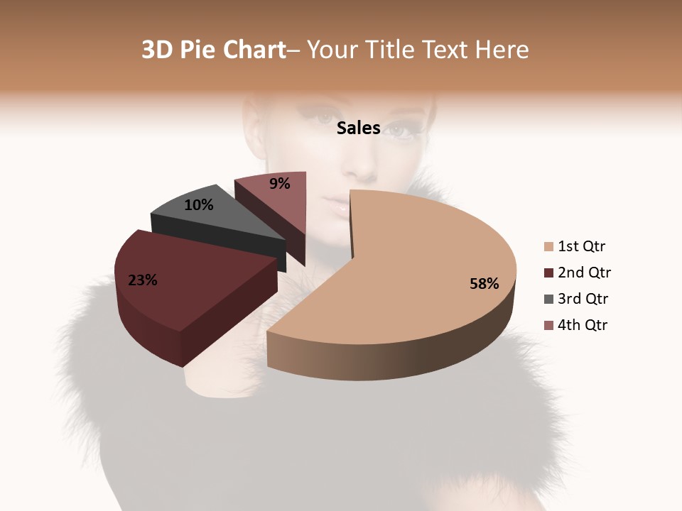 Dress Model Curly PowerPoint Template