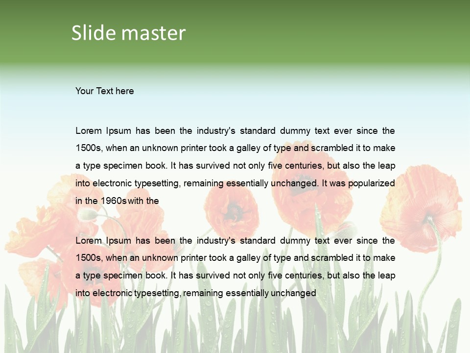 Red Vitality Bloom PowerPoint Template