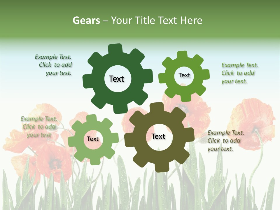 Red Vitality Bloom PowerPoint Template