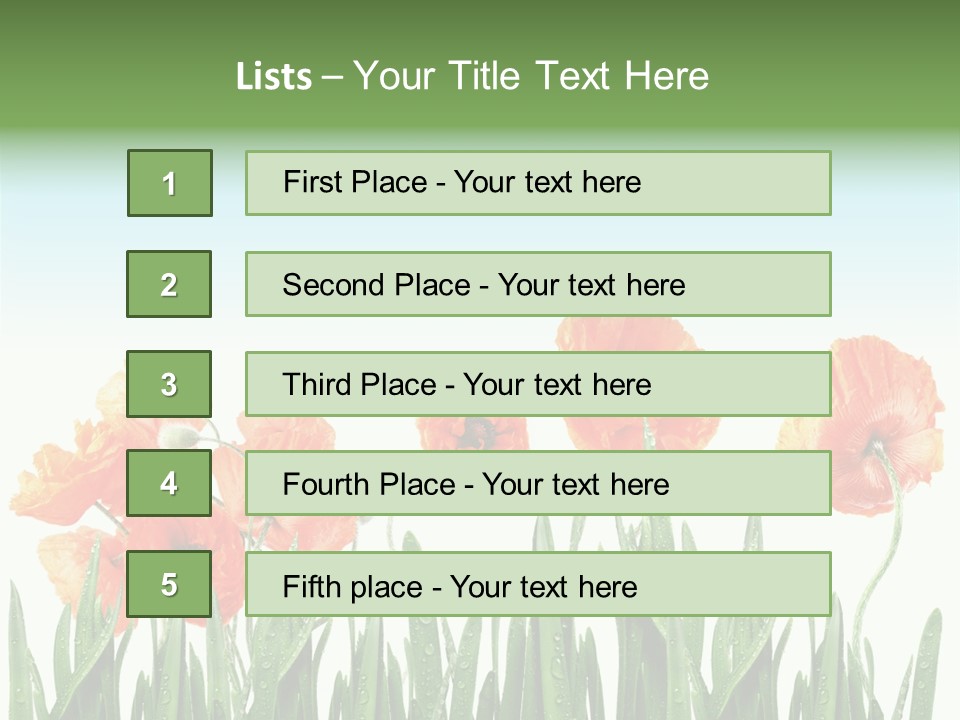 Red Vitality Bloom PowerPoint Template