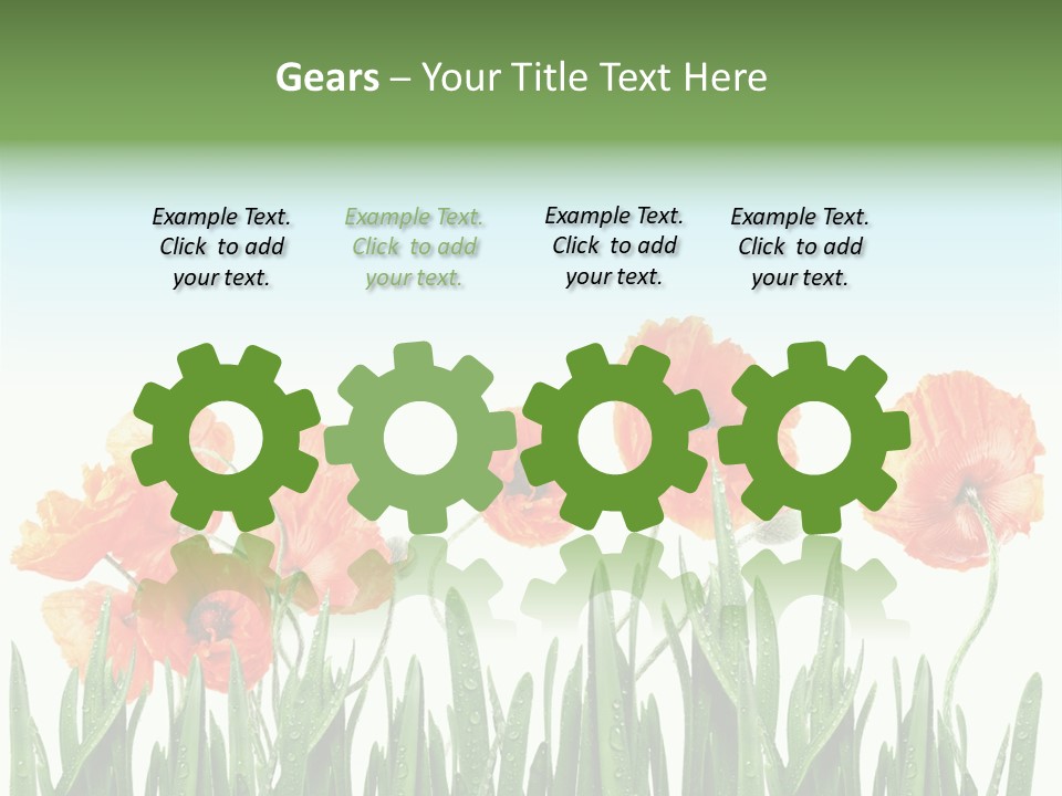 Red Vitality Bloom PowerPoint Template