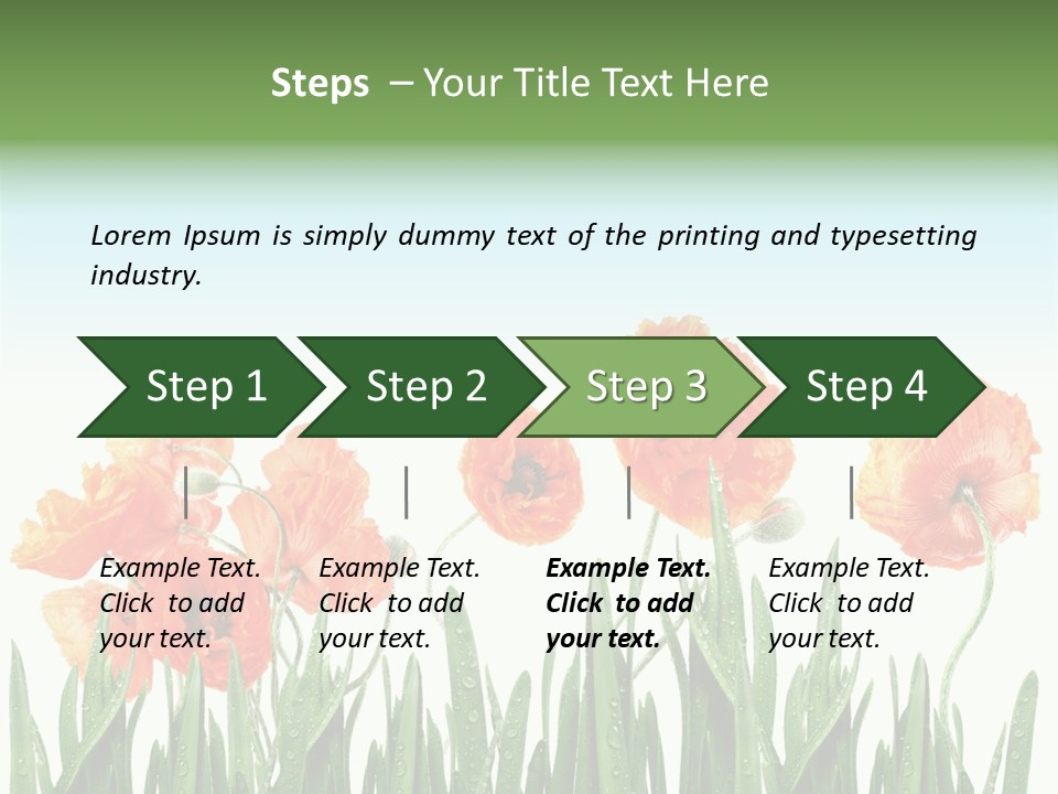 Red Vitality Bloom PowerPoint Template