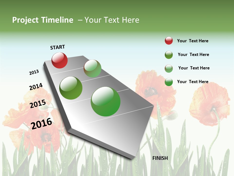Red Vitality Bloom PowerPoint Template