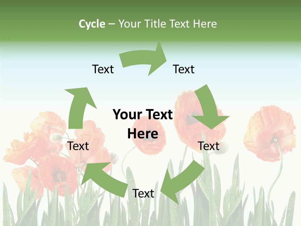 Red Vitality Bloom PowerPoint Template