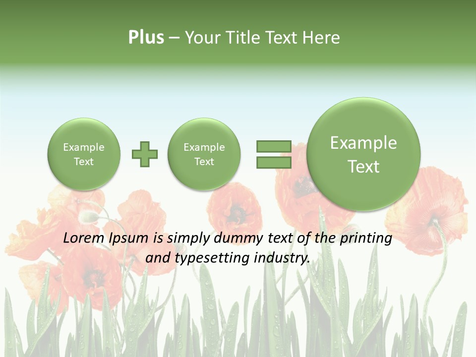 Red Vitality Bloom PowerPoint Template