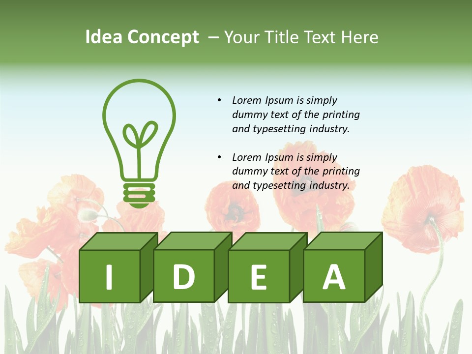 Red Vitality Bloom PowerPoint Template