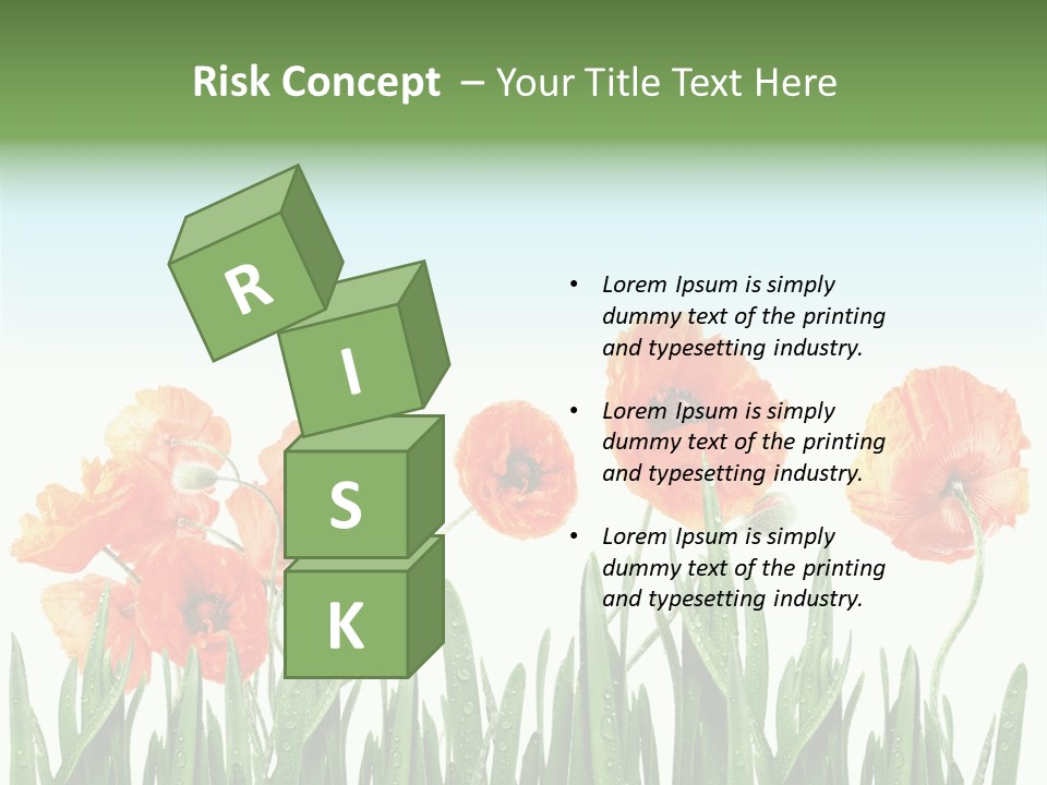 Red Vitality Bloom PowerPoint Template