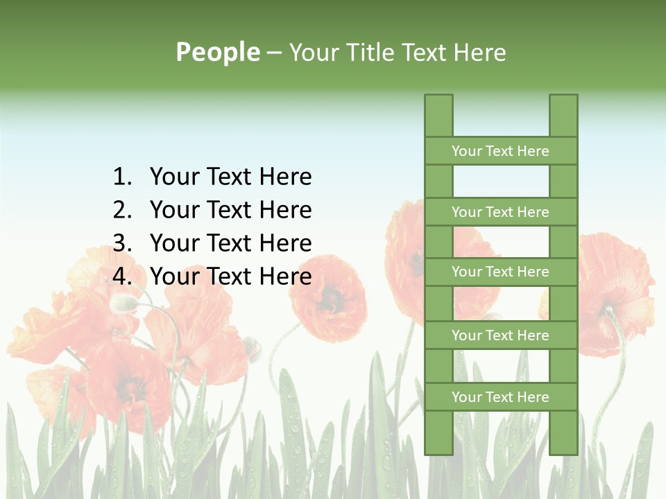 Red Vitality Bloom PowerPoint Template