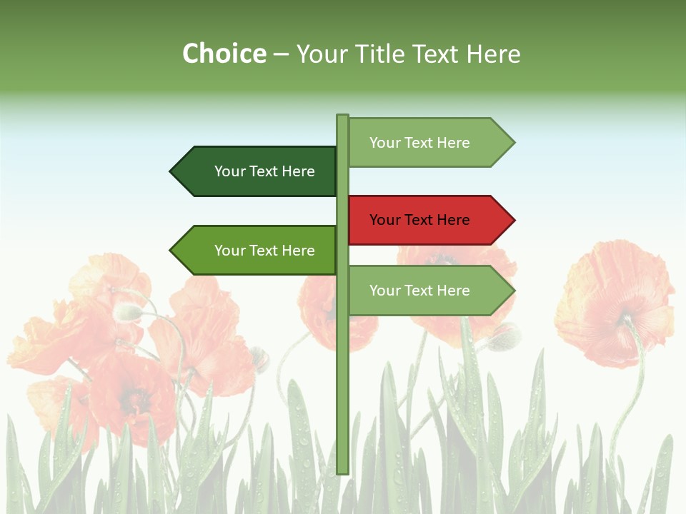 Red Vitality Bloom PowerPoint Template