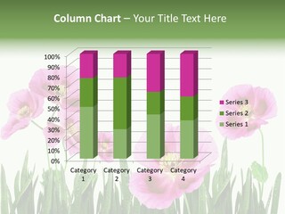 Bloom Pink Flower PowerPoint Template