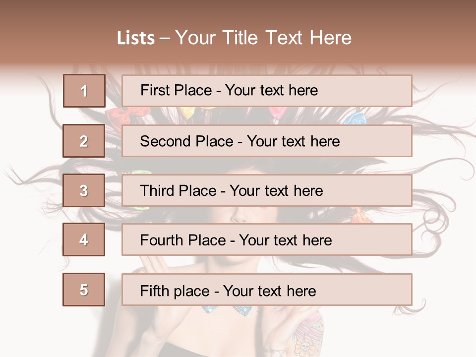 Makeup Posing Headshot PowerPoint Template