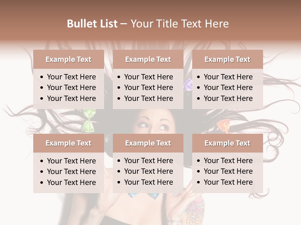 Makeup Posing Headshot PowerPoint Template