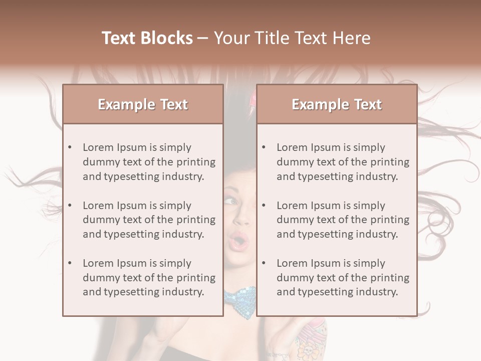 Makeup Posing Headshot PowerPoint Template