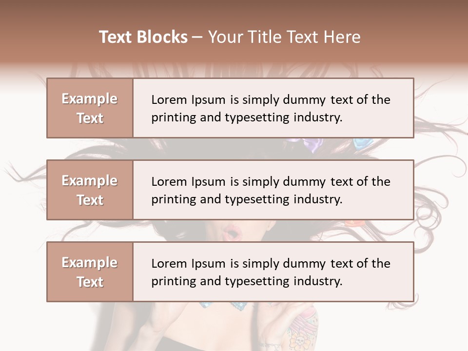 Makeup Posing Headshot PowerPoint Template