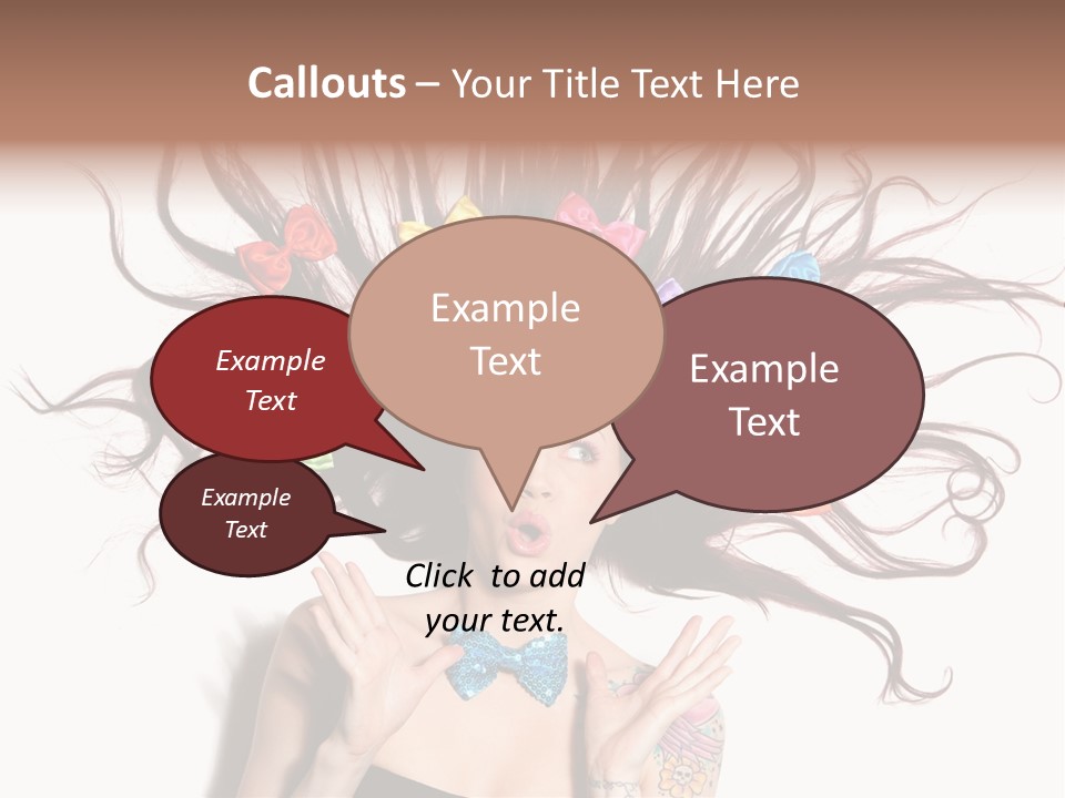 Makeup Posing Headshot PowerPoint Template