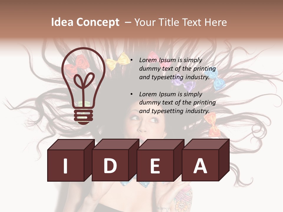 Makeup Posing Headshot PowerPoint Template