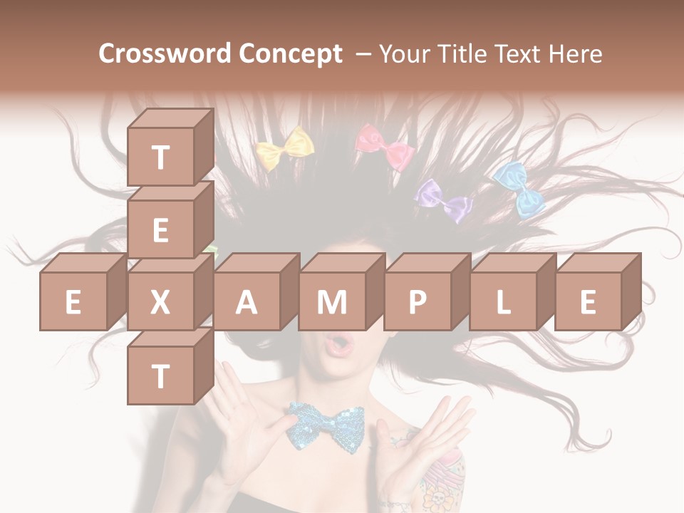 Makeup Posing Headshot PowerPoint Template