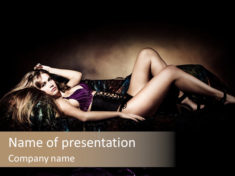 Pose Sensual Lovely PowerPoint Template