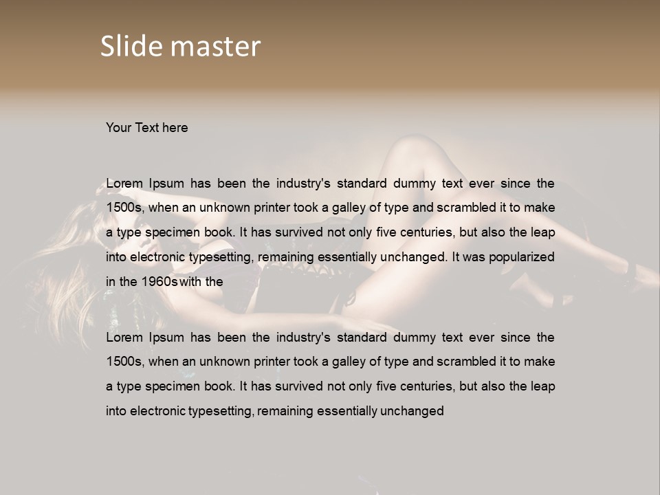 Pose Sensual Lovely PowerPoint Template