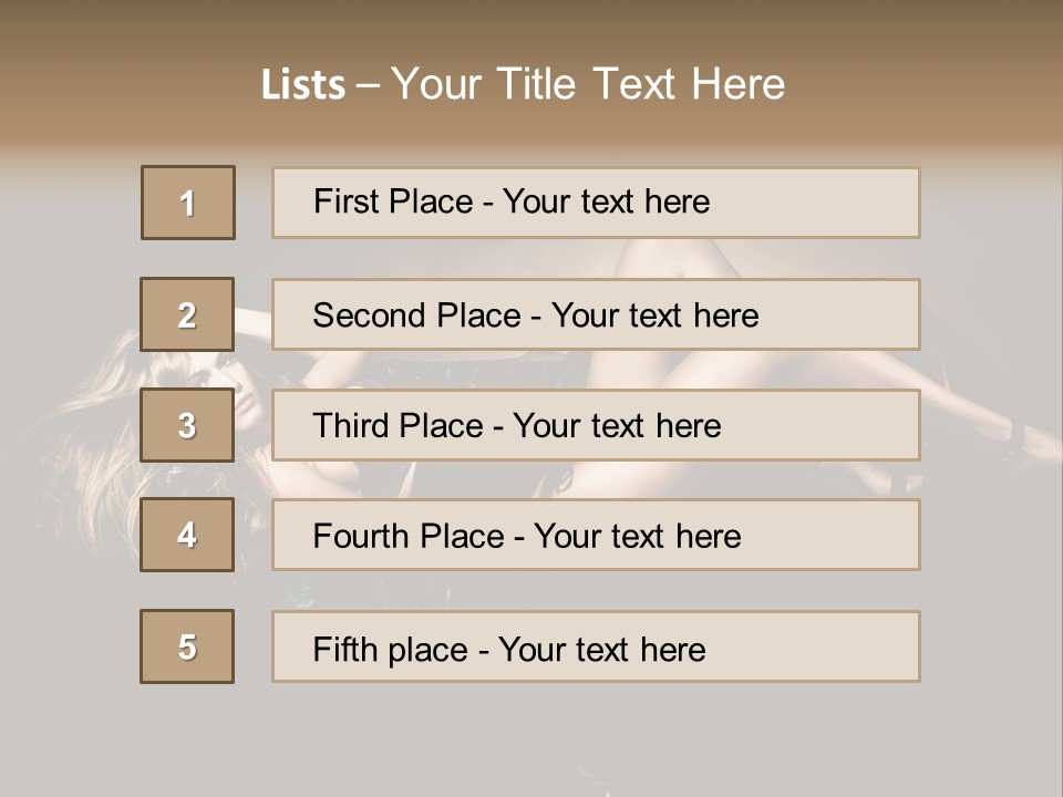 Pose Sensual Lovely PowerPoint Template