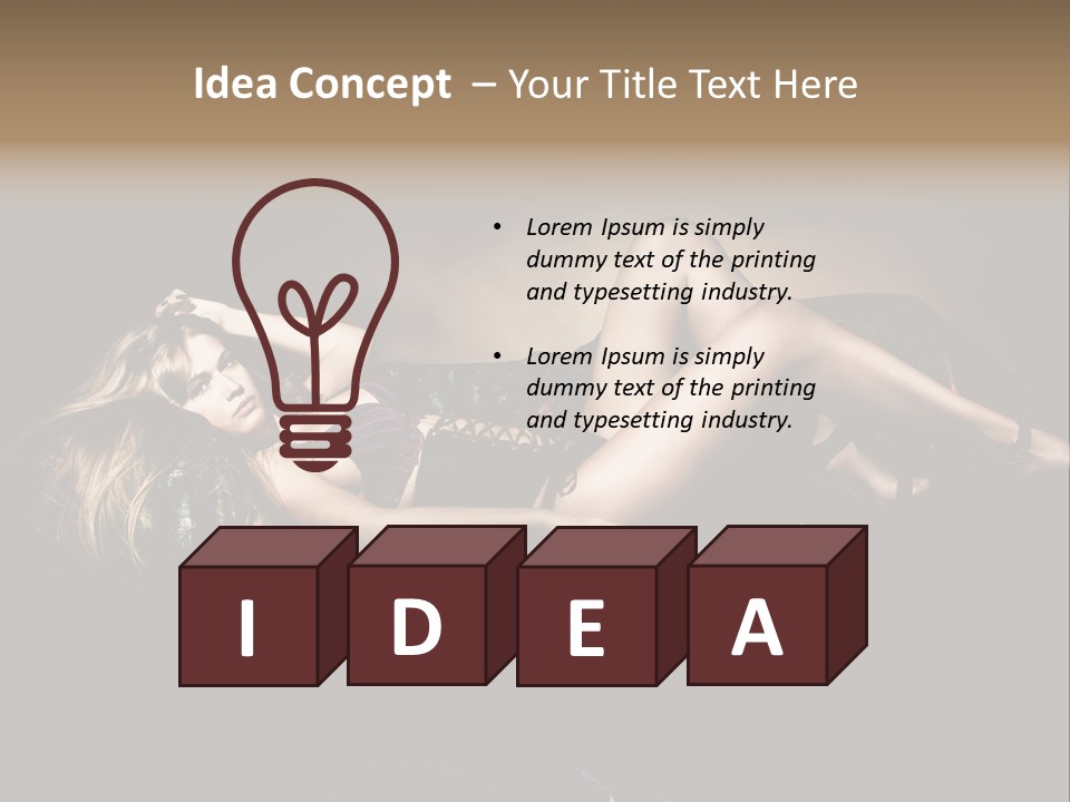 Pose Sensual Lovely PowerPoint Template