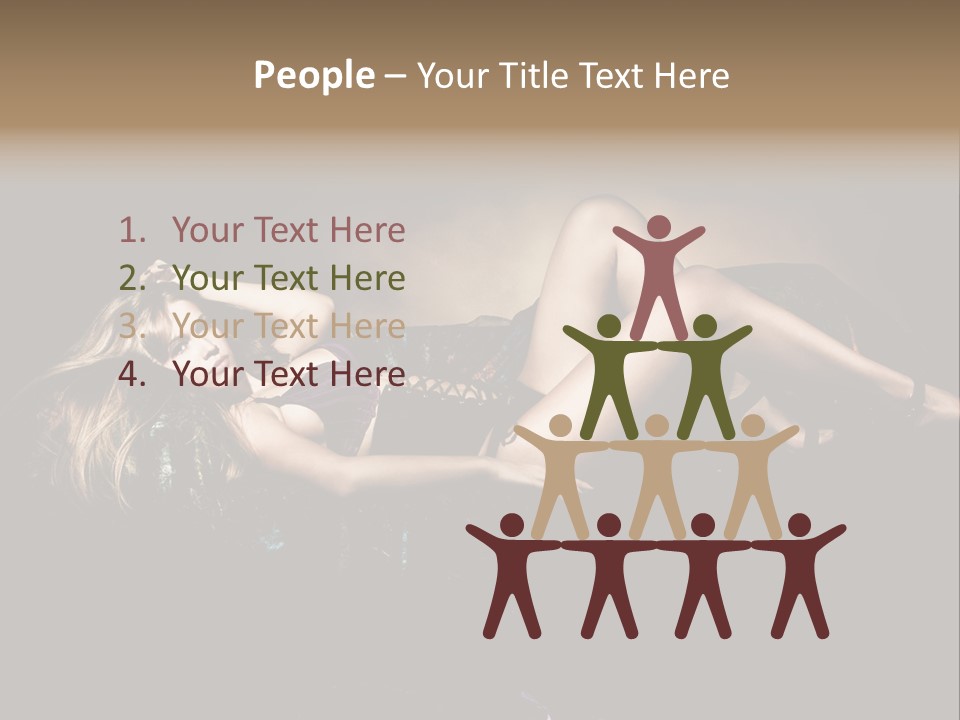 Pose Sensual Lovely PowerPoint Template