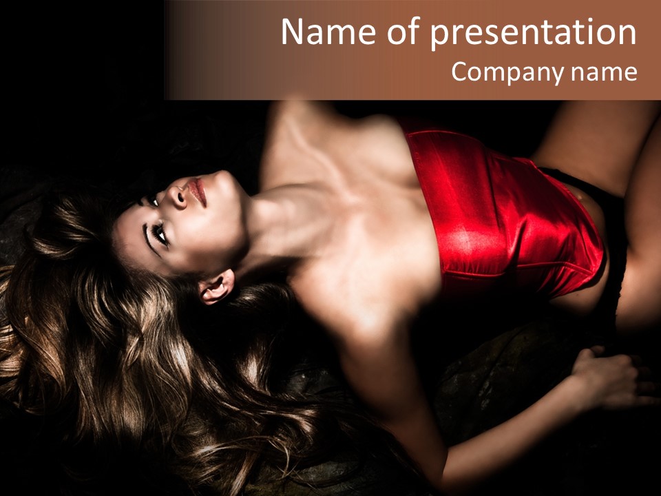 Sexual Beautiful Dark PowerPoint Template