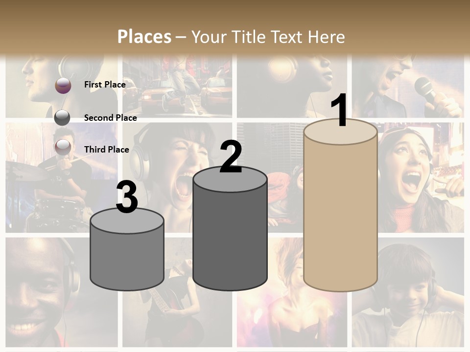 Rock Fashion Diversity PowerPoint Template