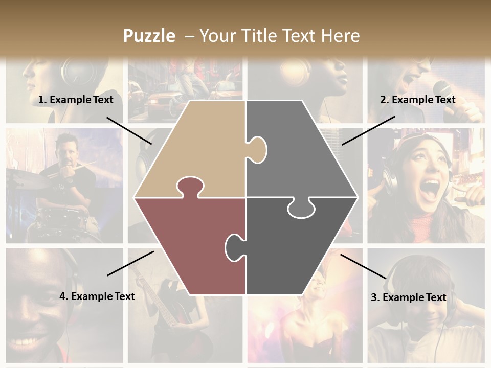 Rock Fashion Diversity PowerPoint Template