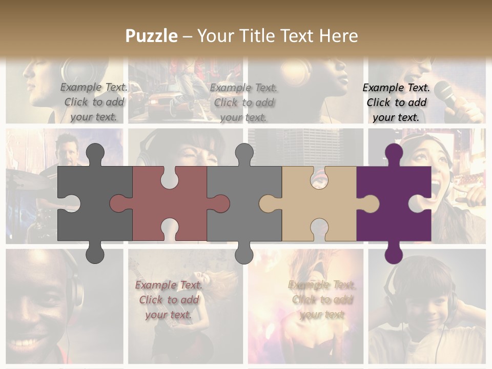 Rock Fashion Diversity PowerPoint Template