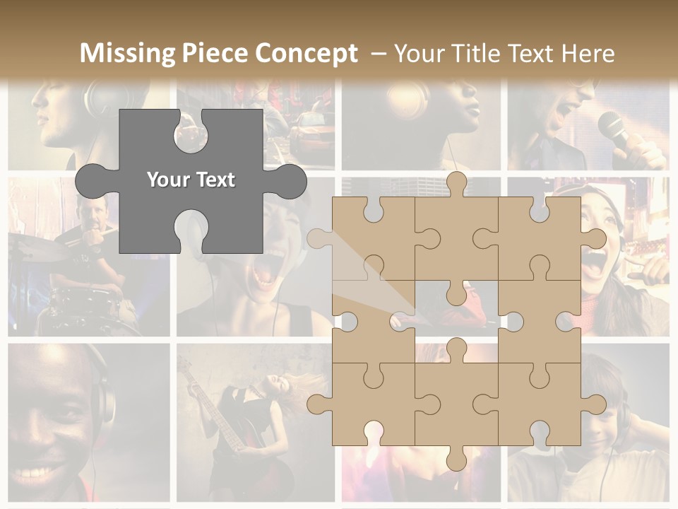 Rock Fashion Diversity PowerPoint Template