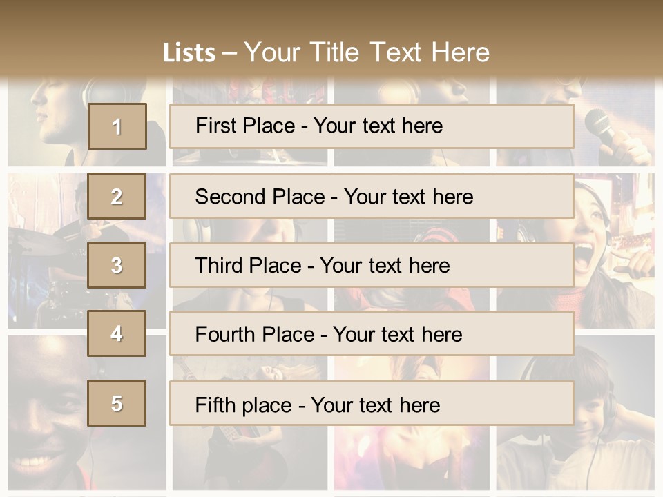 Rock Fashion Diversity PowerPoint Template