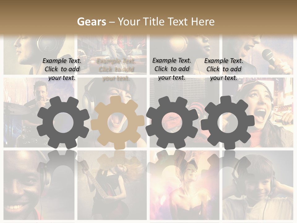 Rock Fashion Diversity PowerPoint Template