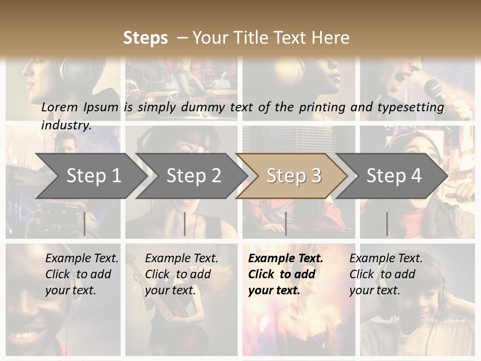 Rock Fashion Diversity PowerPoint Template