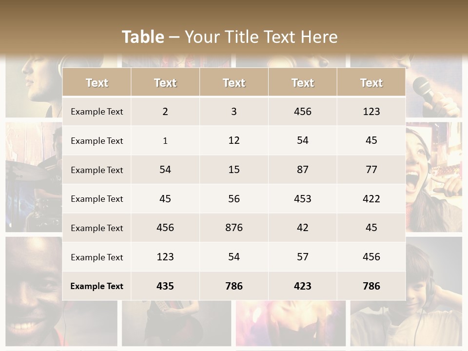 Rock Fashion Diversity PowerPoint Template