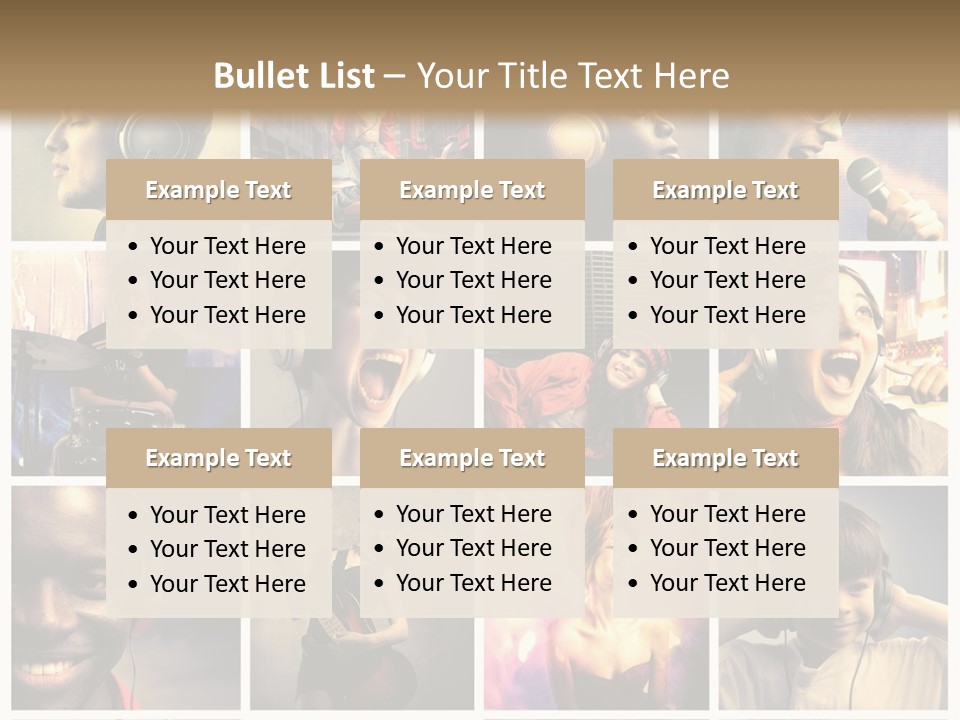 Rock Fashion Diversity PowerPoint Template