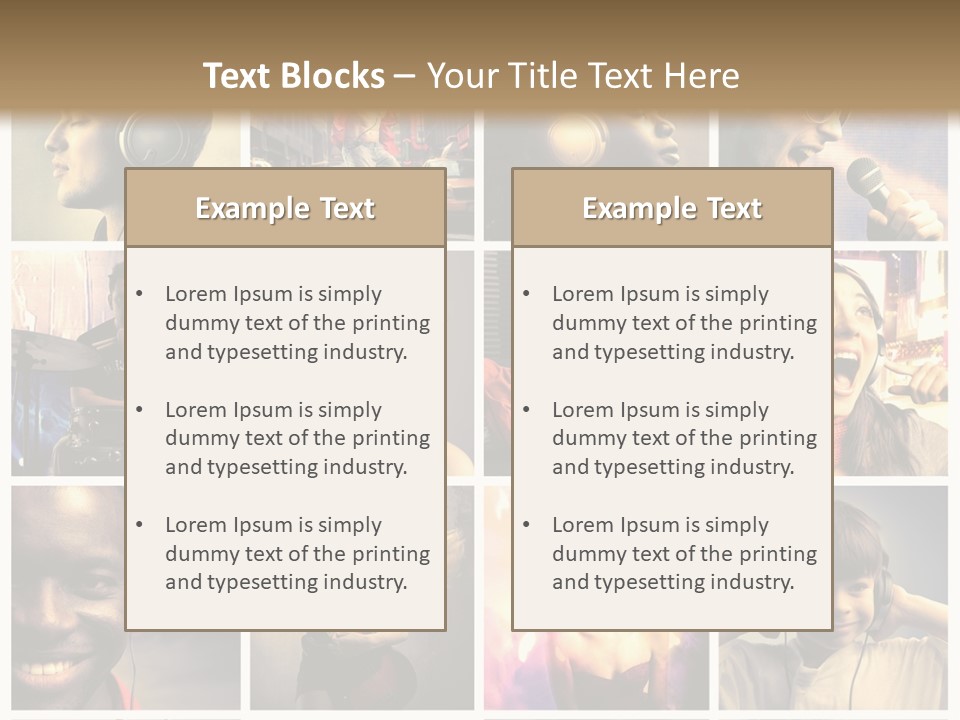 Rock Fashion Diversity PowerPoint Template