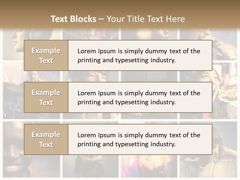 Rock Fashion Diversity PowerPoint Template