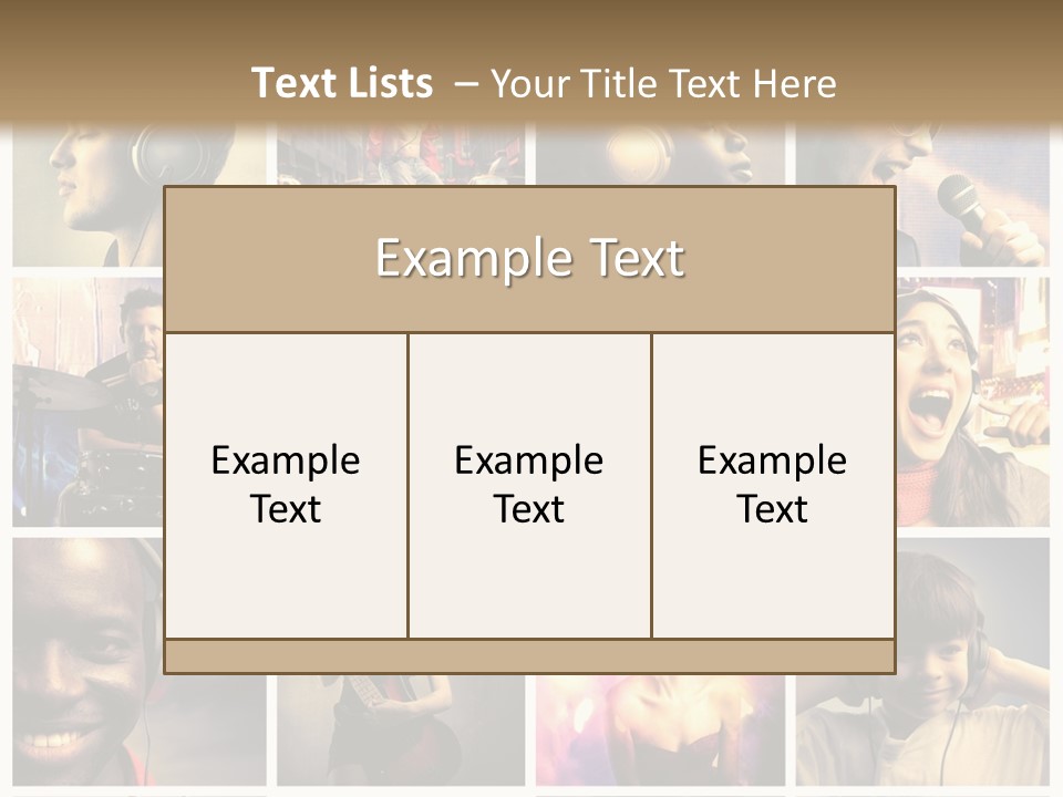 Rock Fashion Diversity PowerPoint Template