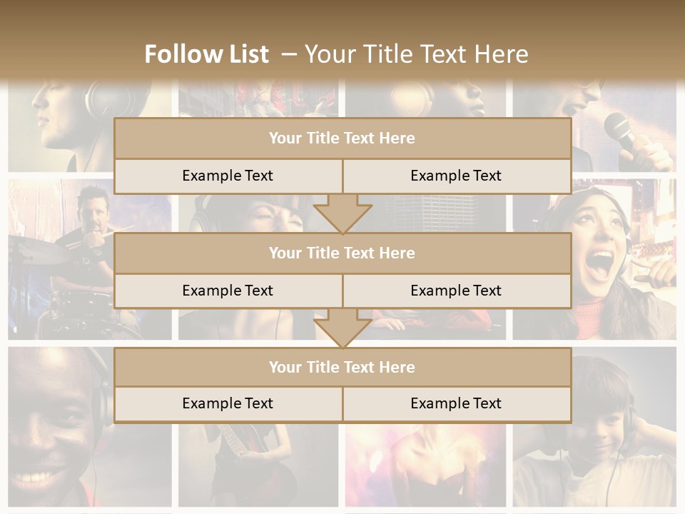 Rock Fashion Diversity PowerPoint Template