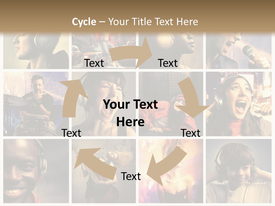 Rock Fashion Diversity PowerPoint Template
